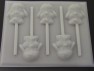 653 Lamb Face Chocolate or Hard Candy Lollipop Mold